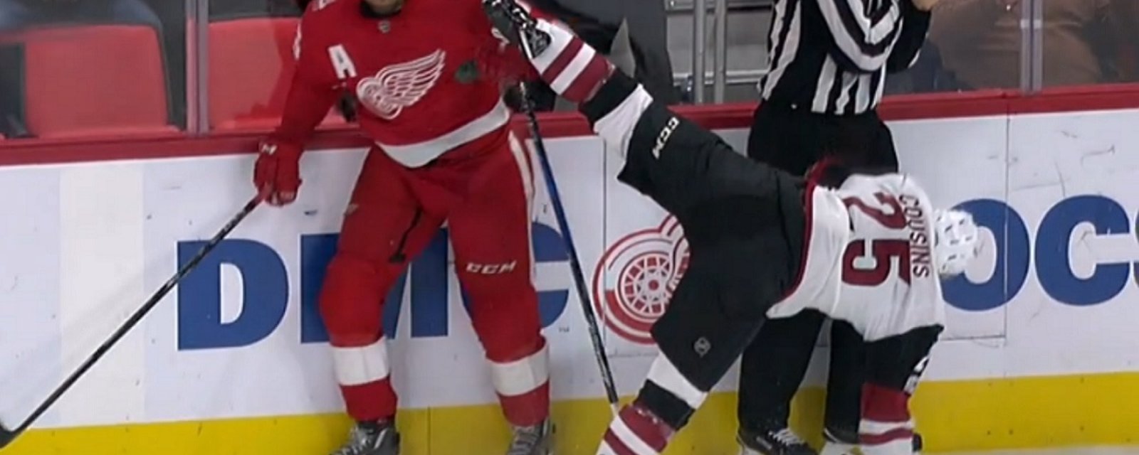 Nick Cousins gets Kronwalled on Tuesday night.