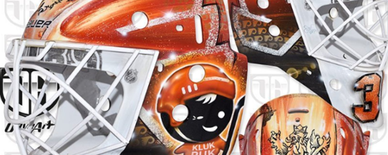 Neuvirth unveils new mask with a special meaning