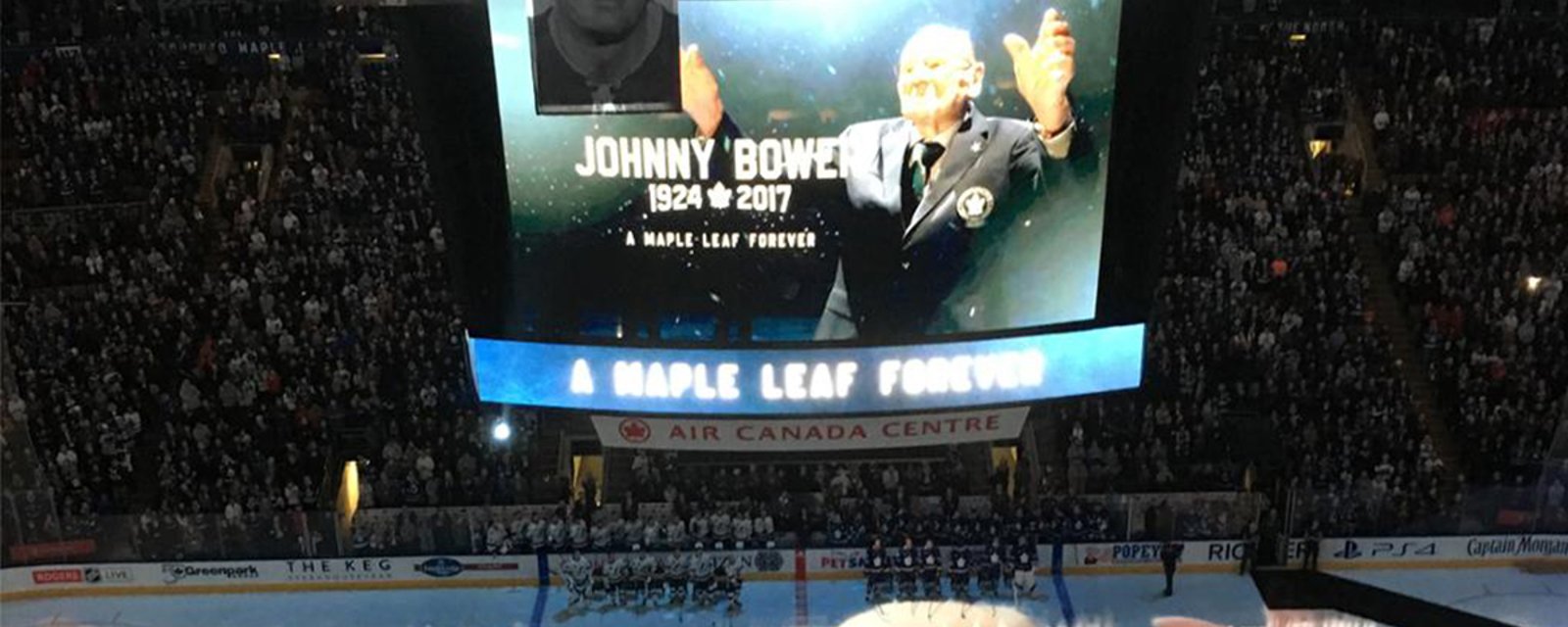 Must See: Leafs pay respect to Johnny Bower with emotional tribute