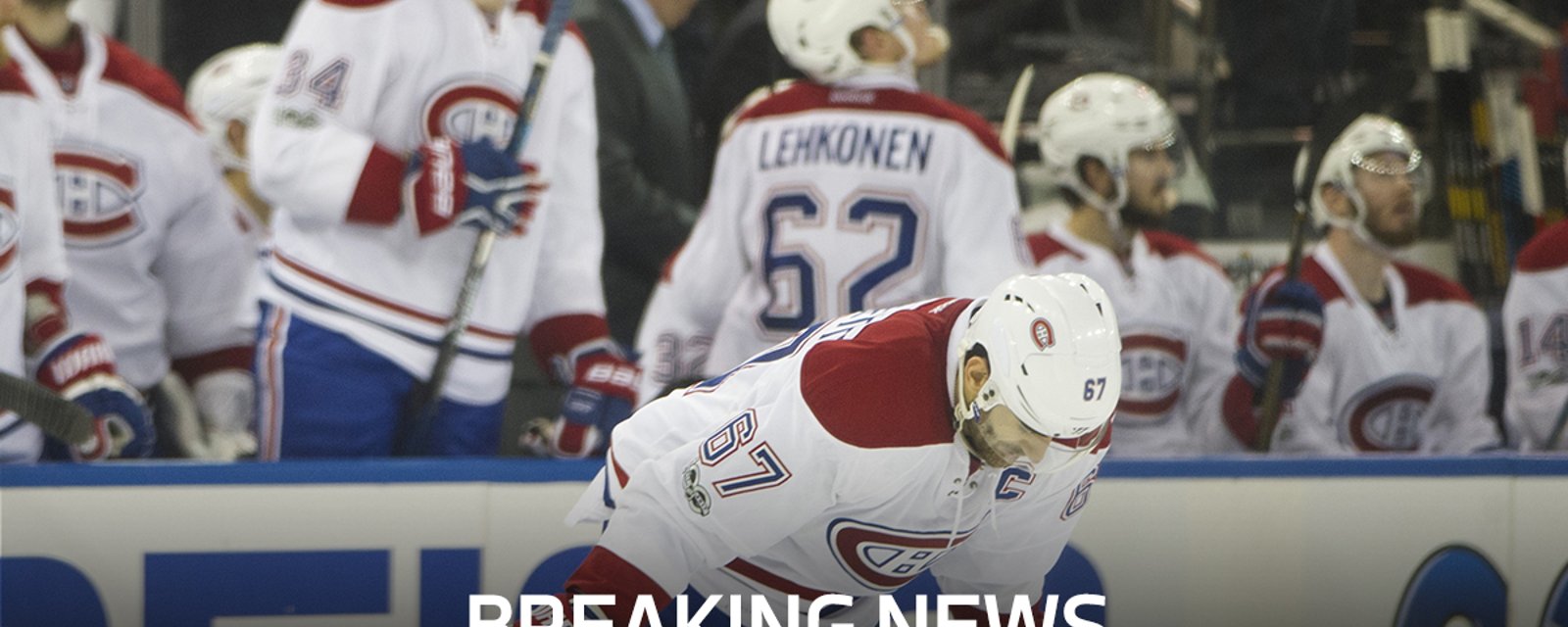 Breaking: Terrible news for another Habs forward!