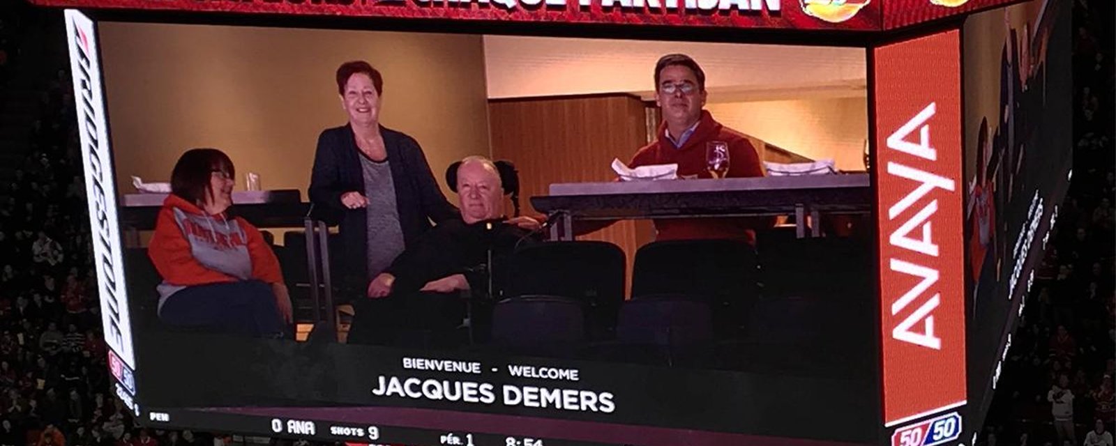 Jacques Demers made a surprise appearance at the Bell Center today