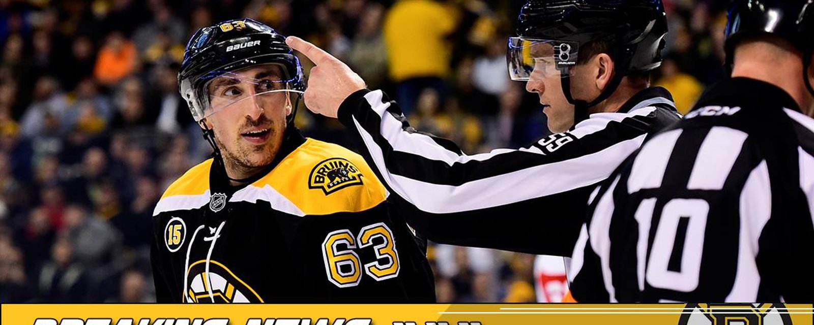 Breaking: Bruins announce bad news for star forward Brad Marchand. 