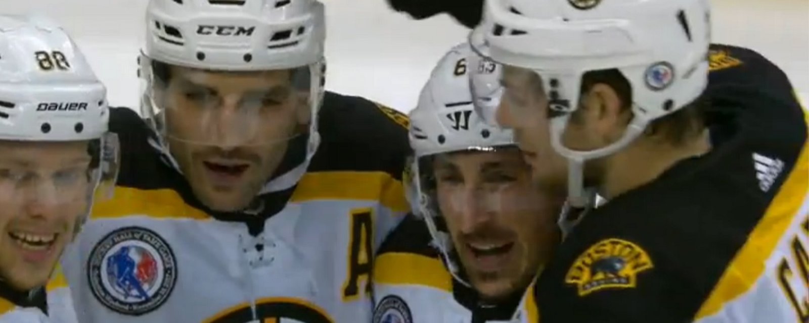 Marchand returns from injury and helps the Bruins take the lead.