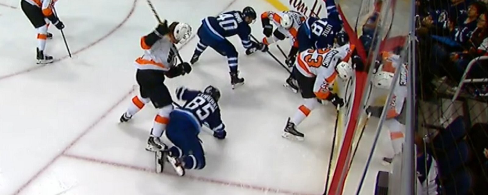 Breaking: Gudas ejected from the game after brutal slash to the head. 