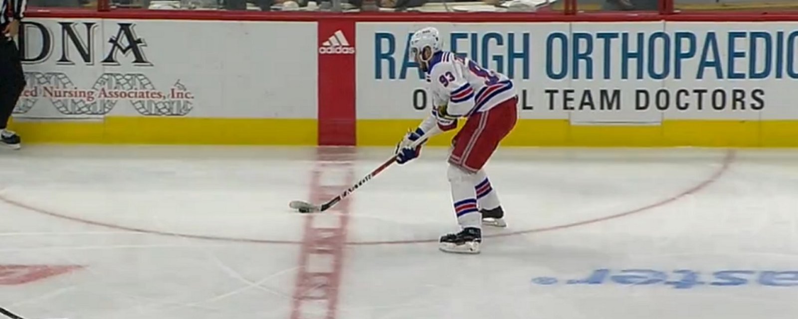 Weak shot from center ice results in the most brutal goal of the season.