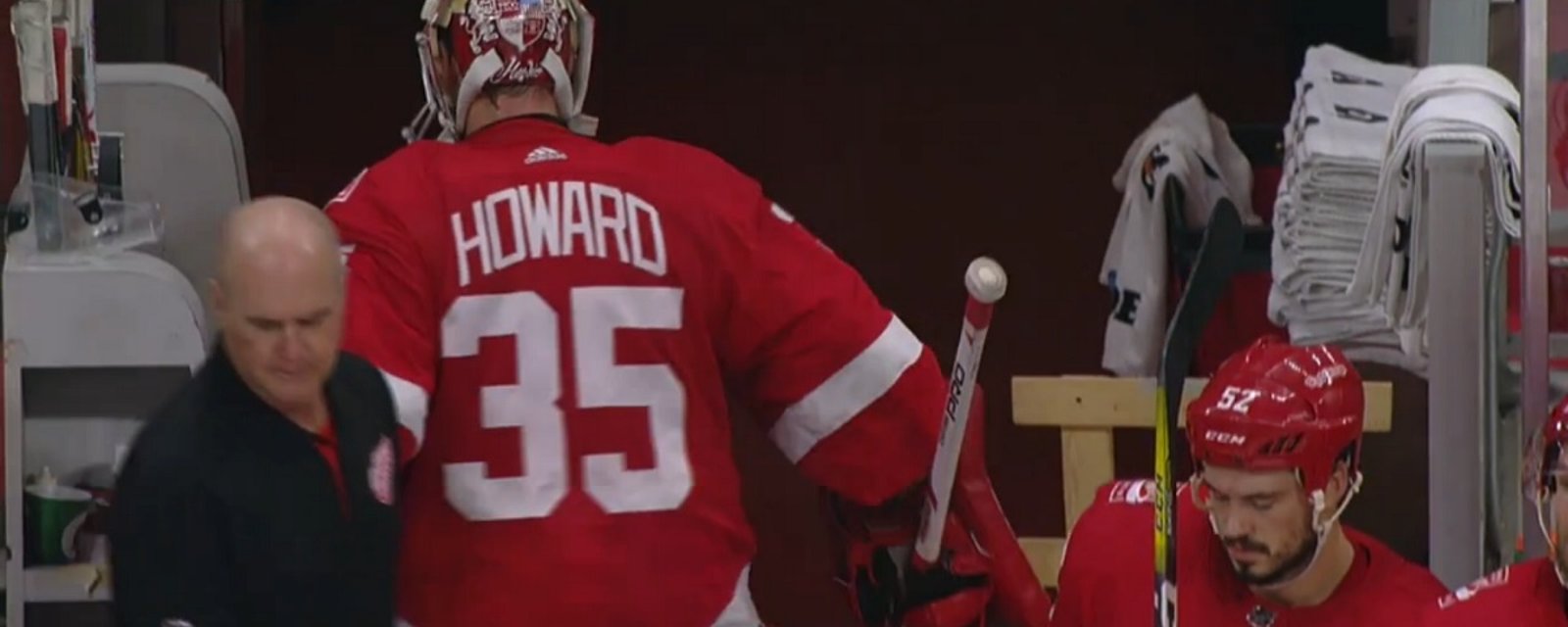 Breaking: Jimmy Howard mouths of to Blashill after getting pulled tonight.