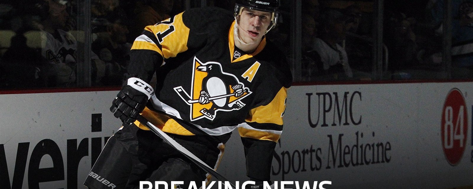 Breaking: More bad news about Evgeni Malkin