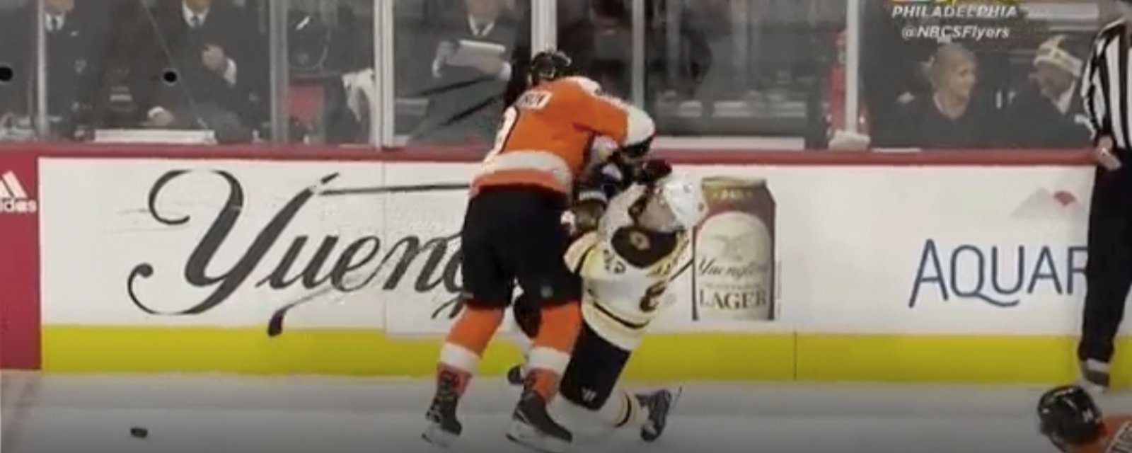 Provorov drops Marchand with vicious hit to the head!