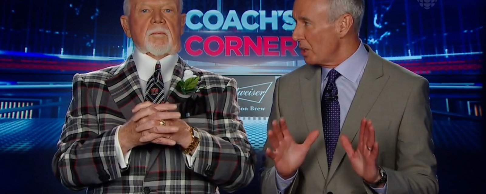 Ron MacLean shuts up Don Cherry on Coach's Corner!