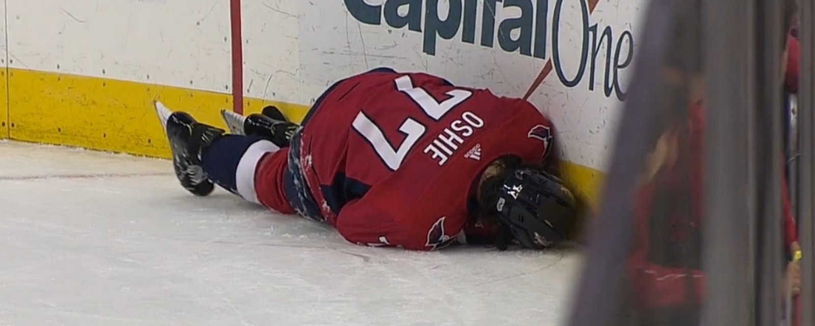 Breaking: NHL star T.J. Oshie gets knocked out by Joe Thornton.