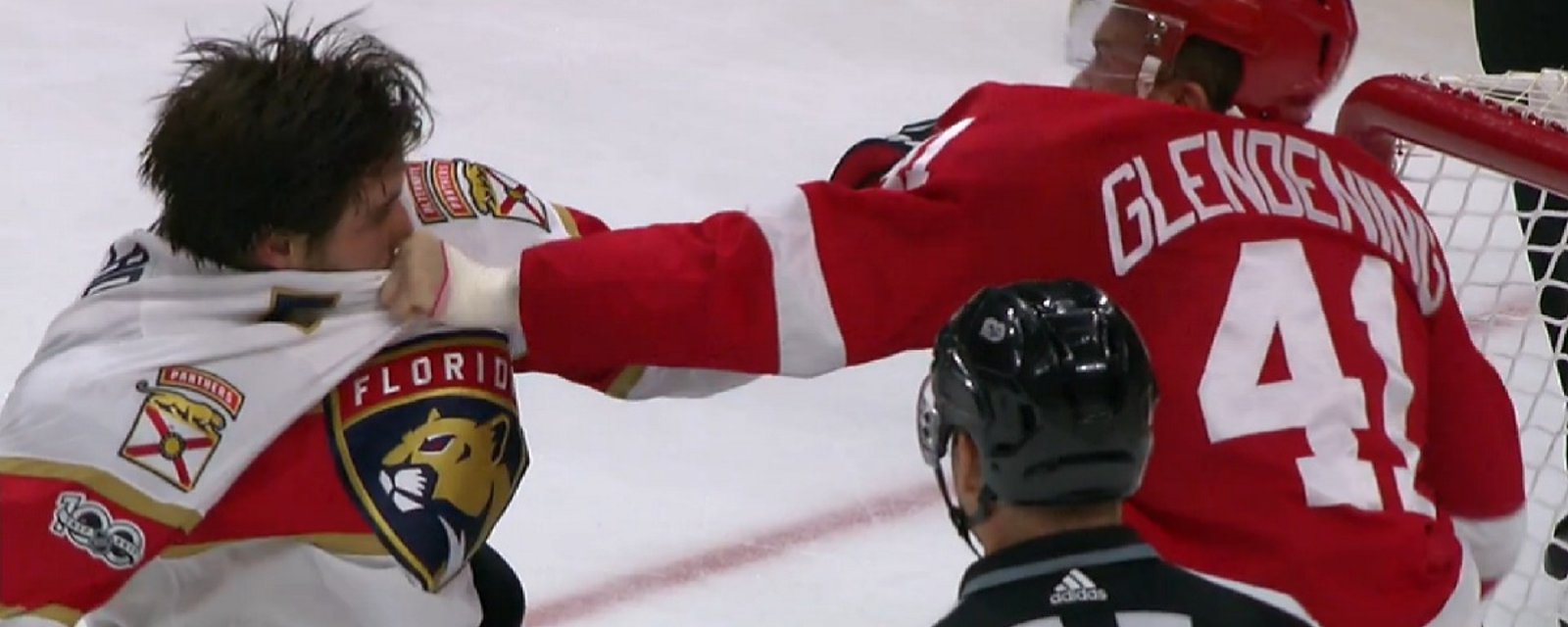 Ekblad takes several punches to the head but leaves Glendening bloody. 
