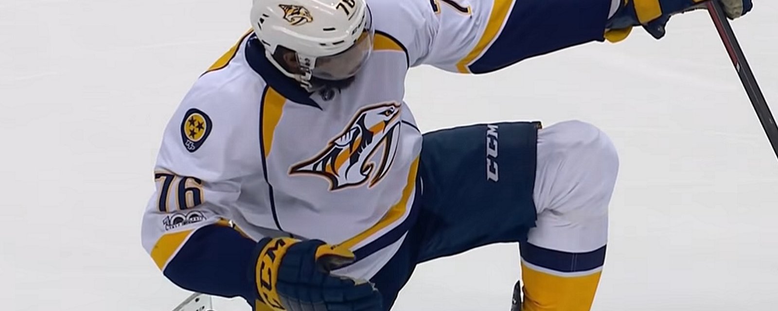 P.K. Subban fires a blast from center ice... and scores!