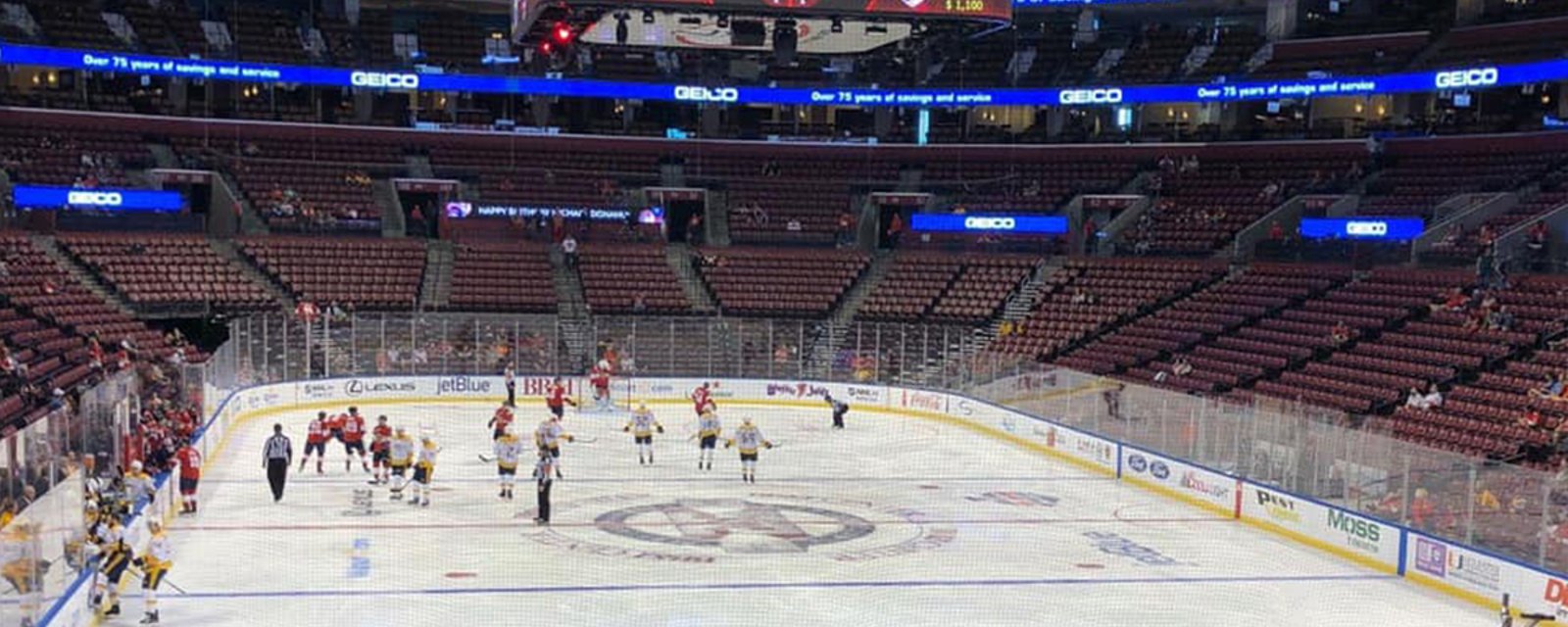 Panthers set embarrassing new low in attendance for preseason game against Preds