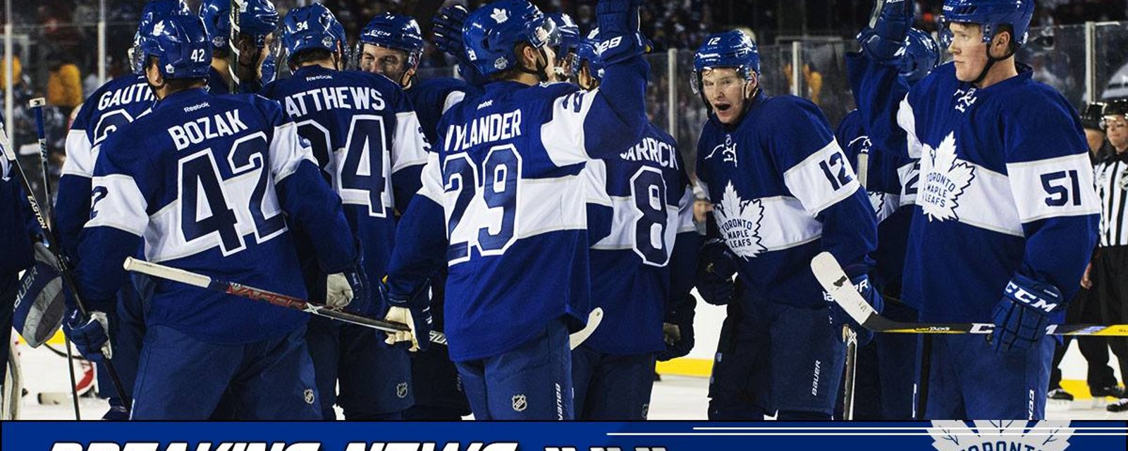Breaking: Leafs make last minute roster change ahead of tonight's game.