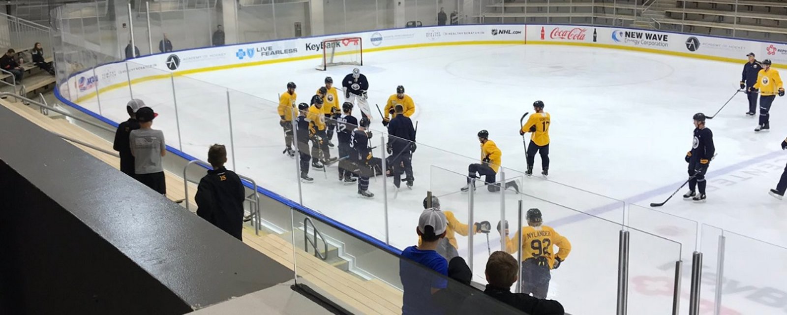 Breaking: NHL veteran leaves practice in a wheelchair after being injured on the ice.