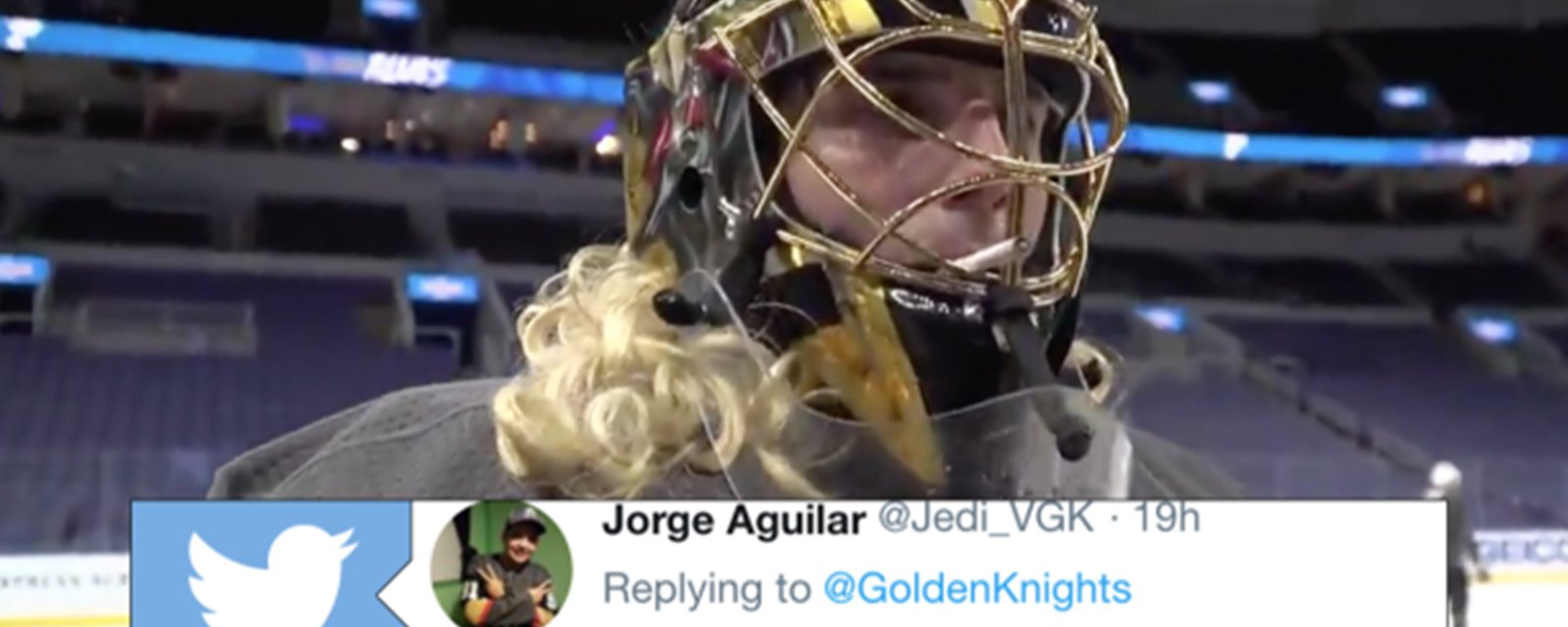 Marc Andre Fleury took practice in his Halloween costume and it was the greatest thing ever