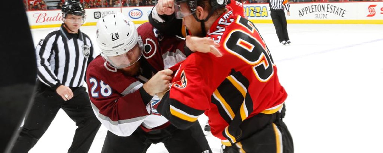 Sam Bennett jumps on Ian Cole in epic game-altering fight! 