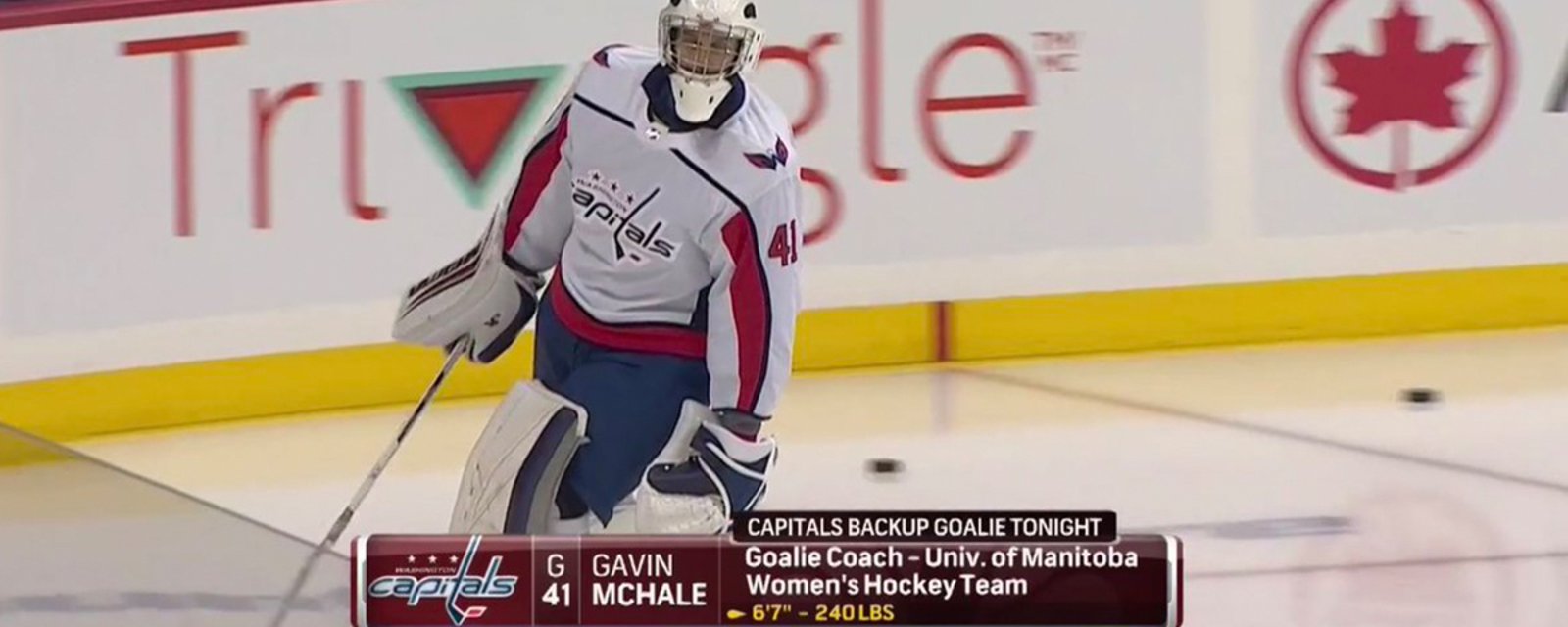 Breaking: Capitals emergency goalie pressed into action