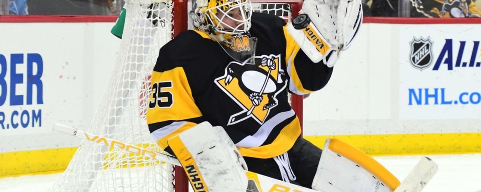 Pens' Jarry makes history with goalie goal in AHL