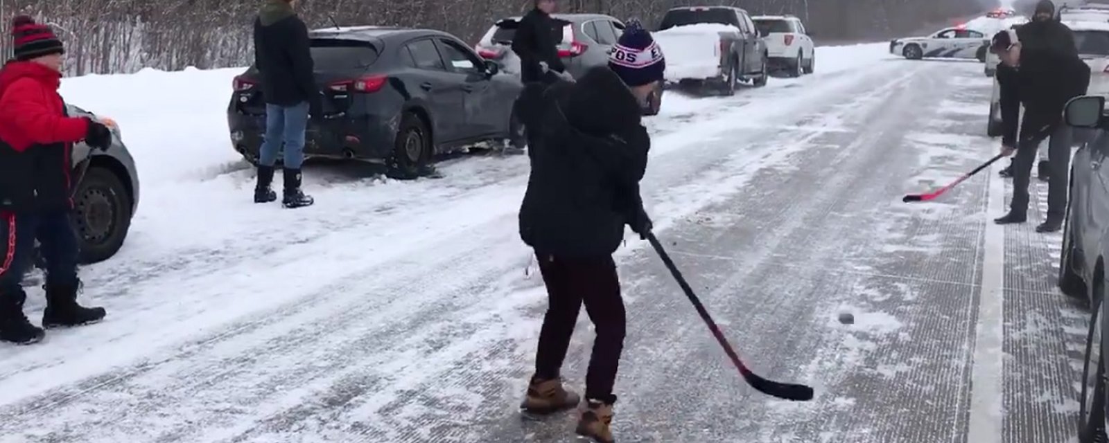 75 car pile up near Montreal leads to the most Canadian moment ever!
