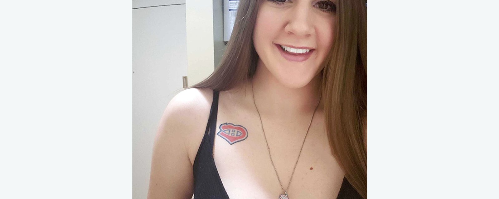 Habs fan promises to get a Leafs tattoo if her #BellLetsTalk tweet reaches 200,000 shares