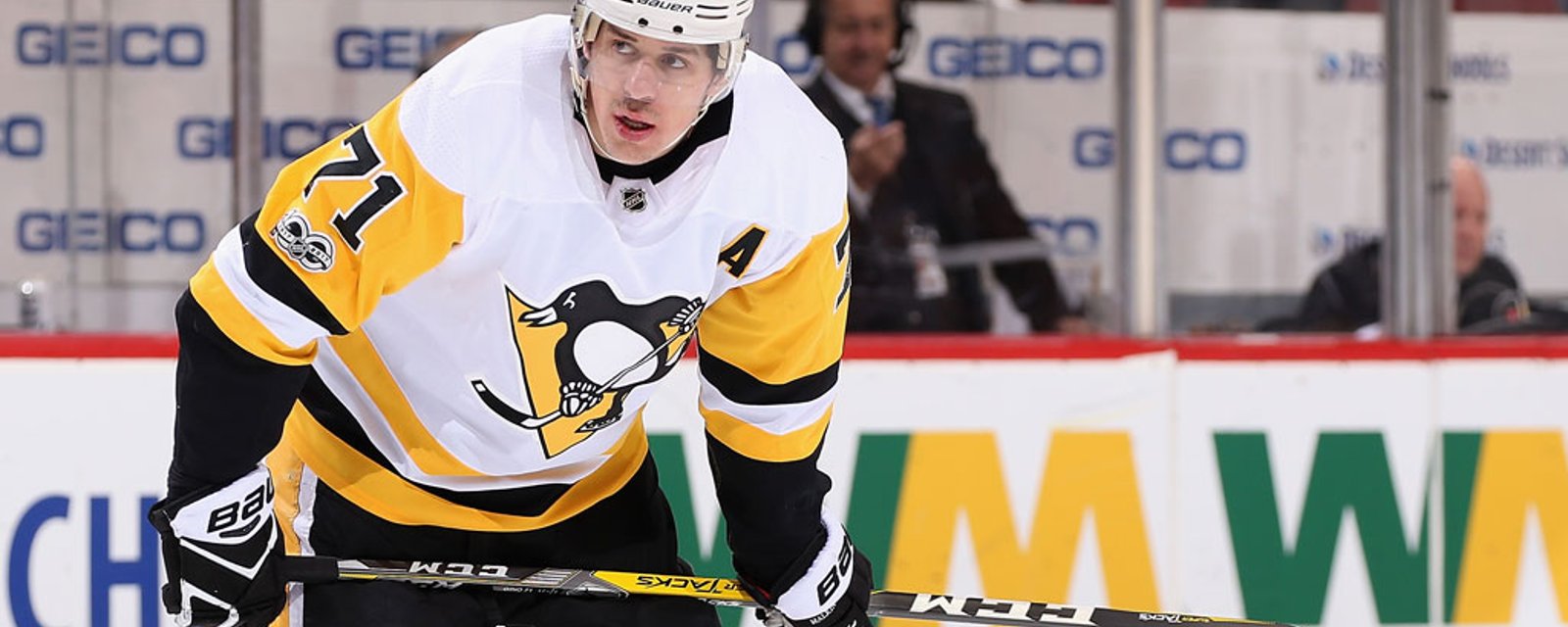 Breaking: Malkin out with an upper-body injury! 