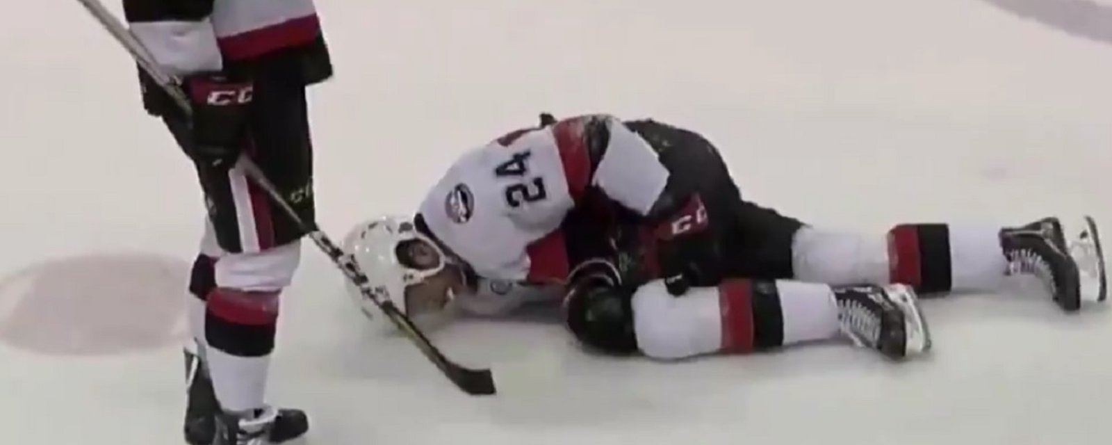 NHL prospect gets absolutely destroyed by violent hit.