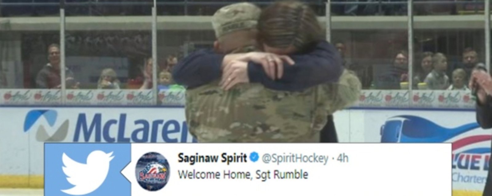 OHL’s Saginaw Spirit give military family the surprise of a lifetime