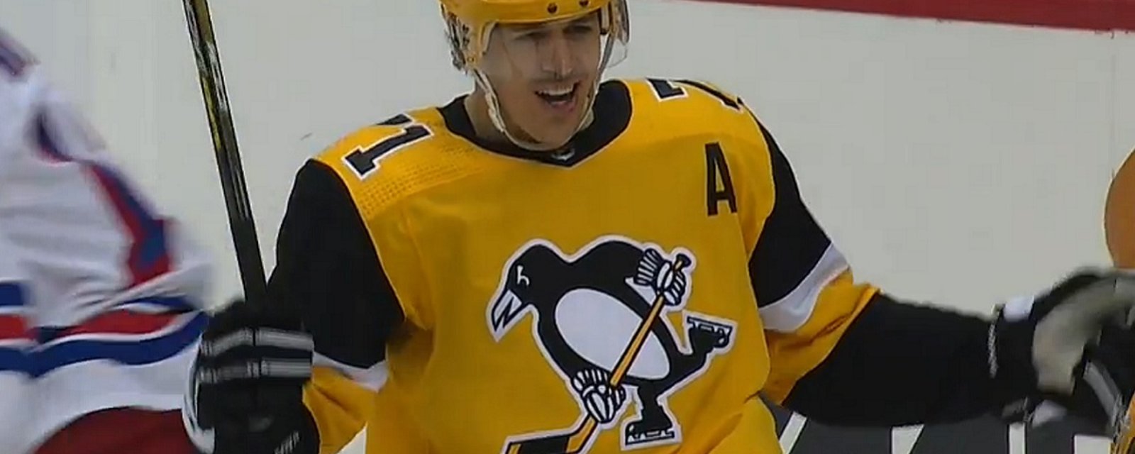 Malkin scores off insane no look spin-o-rama backhand for his 2nd of the game.