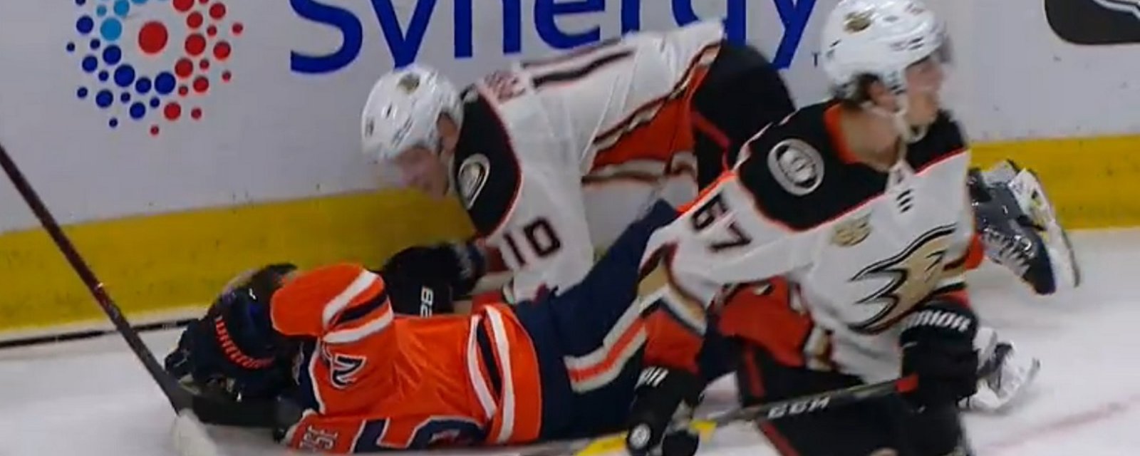 Perry drills a defenseless Nurse with a forearm to the head in the final seconds of the game.