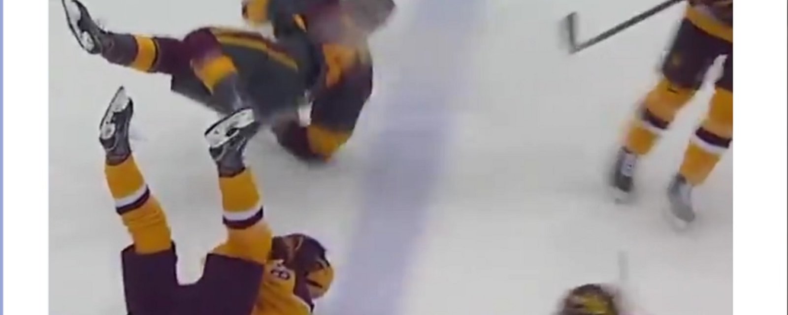 Insane college hockey hit is the most brutal impact of the year.