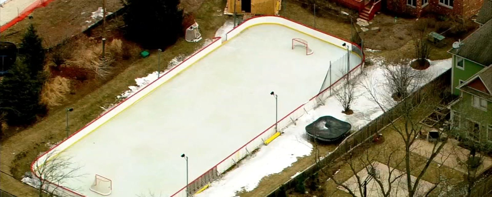 Hockey dad of the year builds backyard rink for the entire neighborhood!