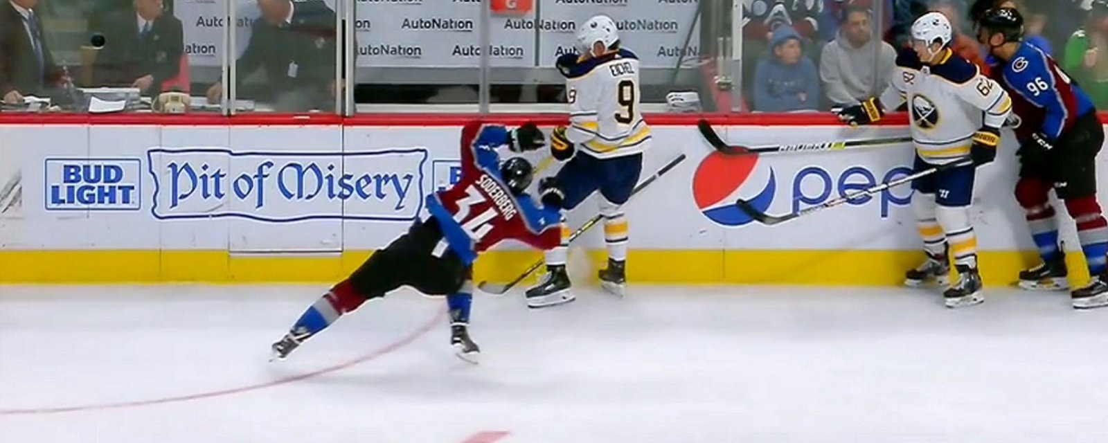 Eichel gets his revenge with a cheap shot on Soderberg.
