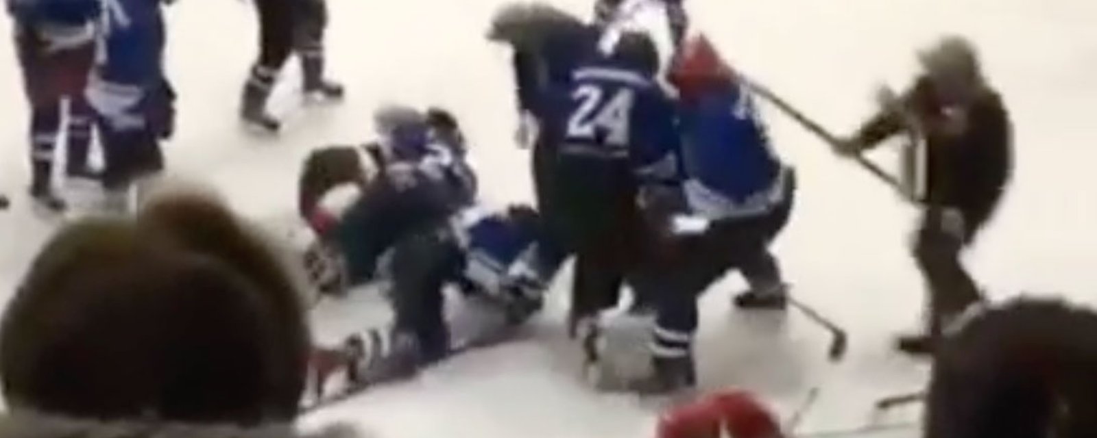 Coach attacks player with a stick then gets destroyed by one of his teammates! 