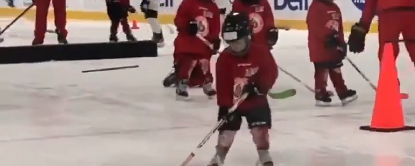 Little hockey player's goal celebration might be the cutest moment of the year.