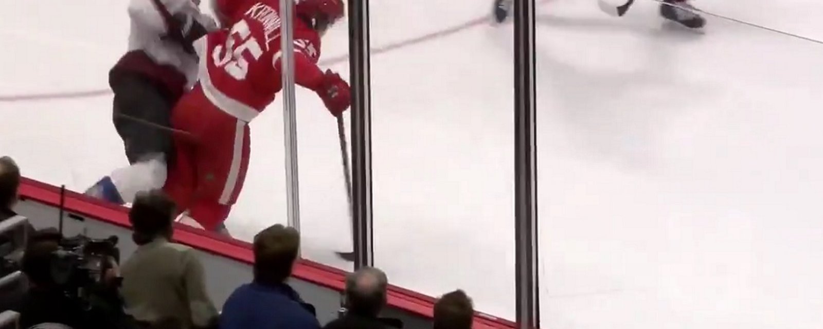 Colin Wilson gets Kronwalled on Sunday night.