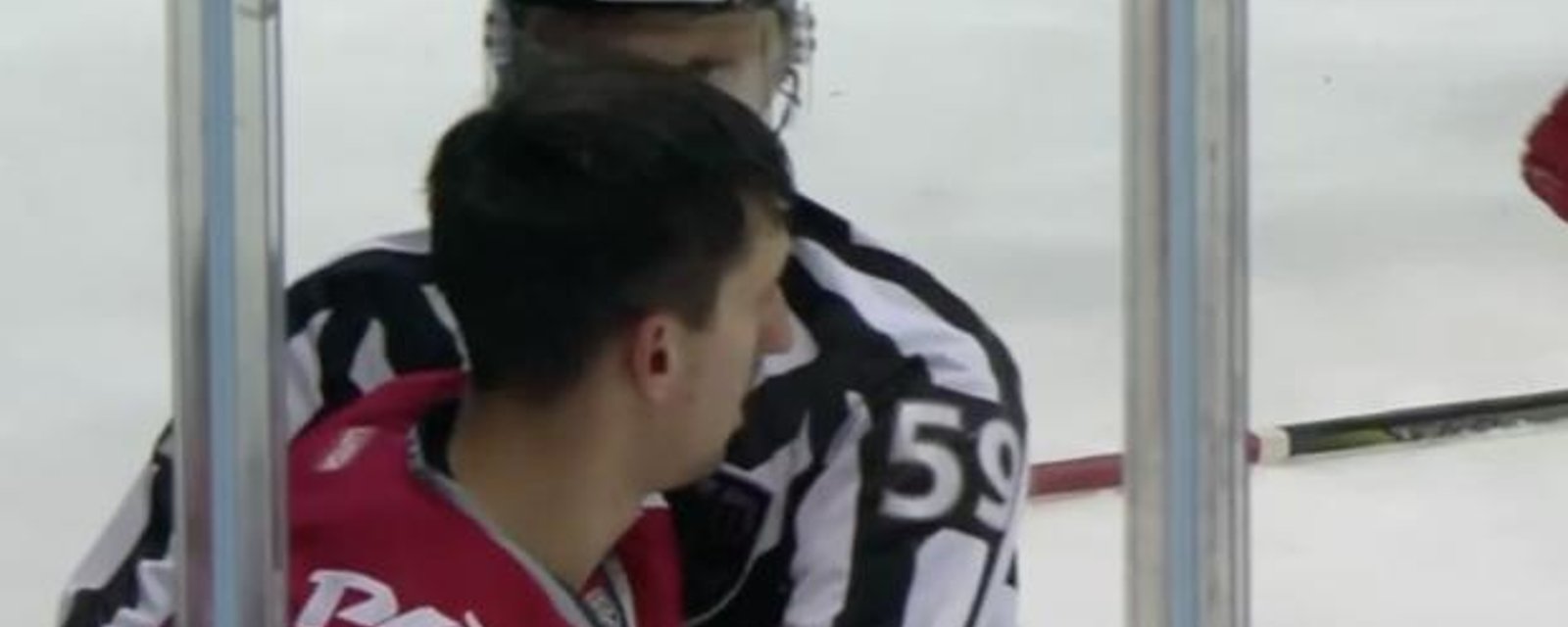 Hawks prospect punches referee in the face after hitting opponent in the head! 