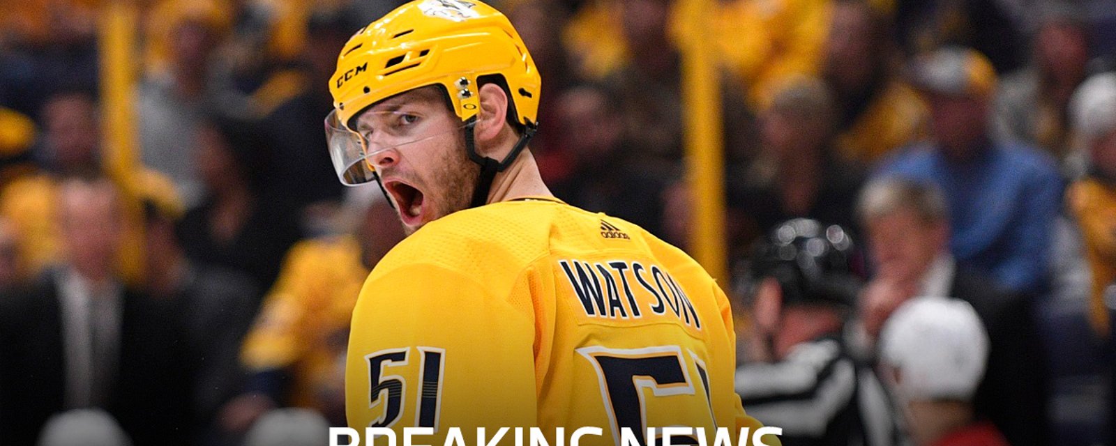 Report: Preds player does not practice, spotted in a walking boot.