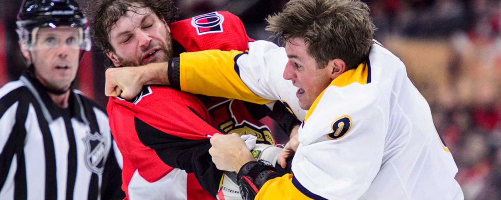 Former teammates and good friends Bobby Ryan and Kyle Turris drop the gloves 