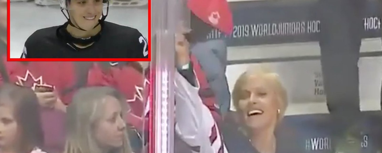 Watch: Morgan Frost’s Mom goes off after her son scores a hat trick!