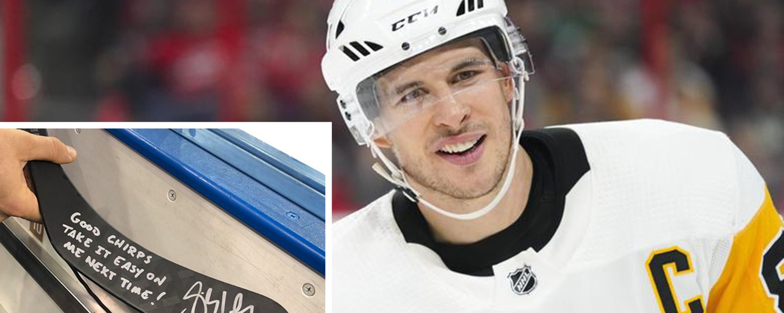 Crosby gifts a signed stick to fan who chirped him in the penalty box