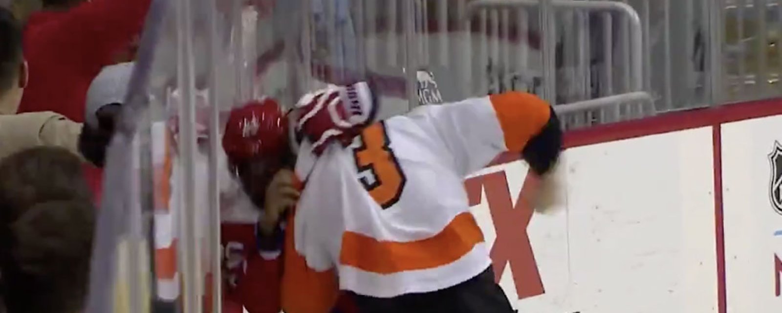 Breaking: DSP grabs Gudas and gives him no choice but to fight despite clean hit (for once!) 
