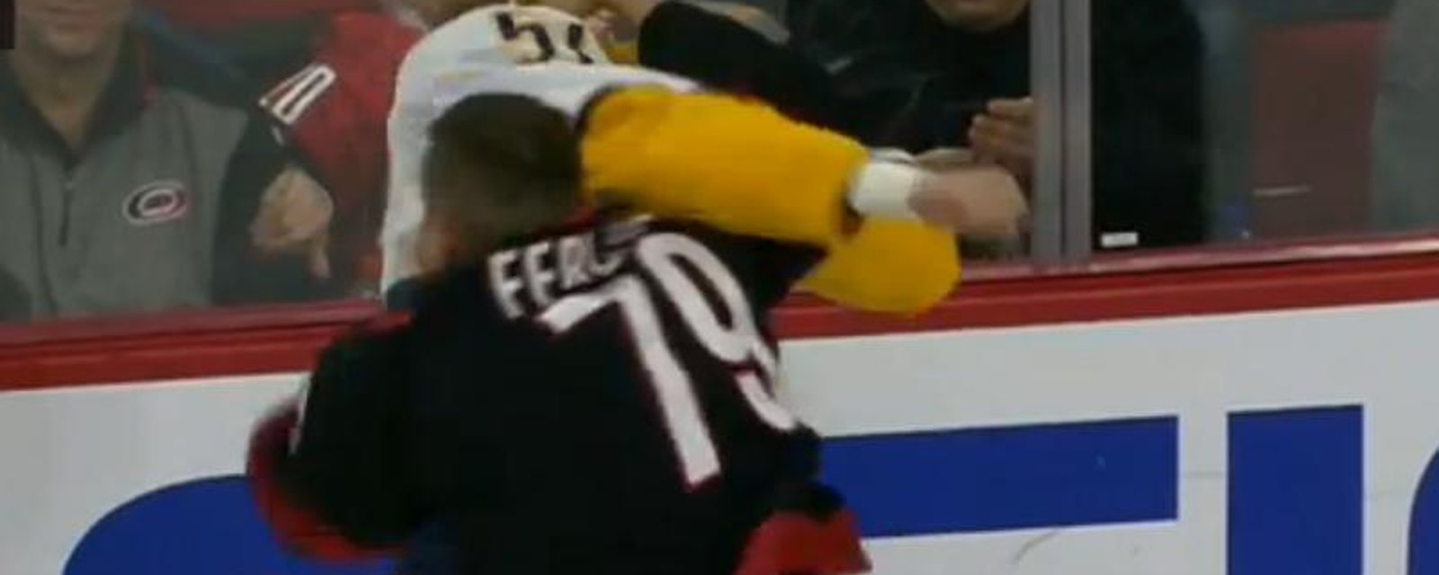 Ferland beats the hell out of domestic abuser Austin Watson.