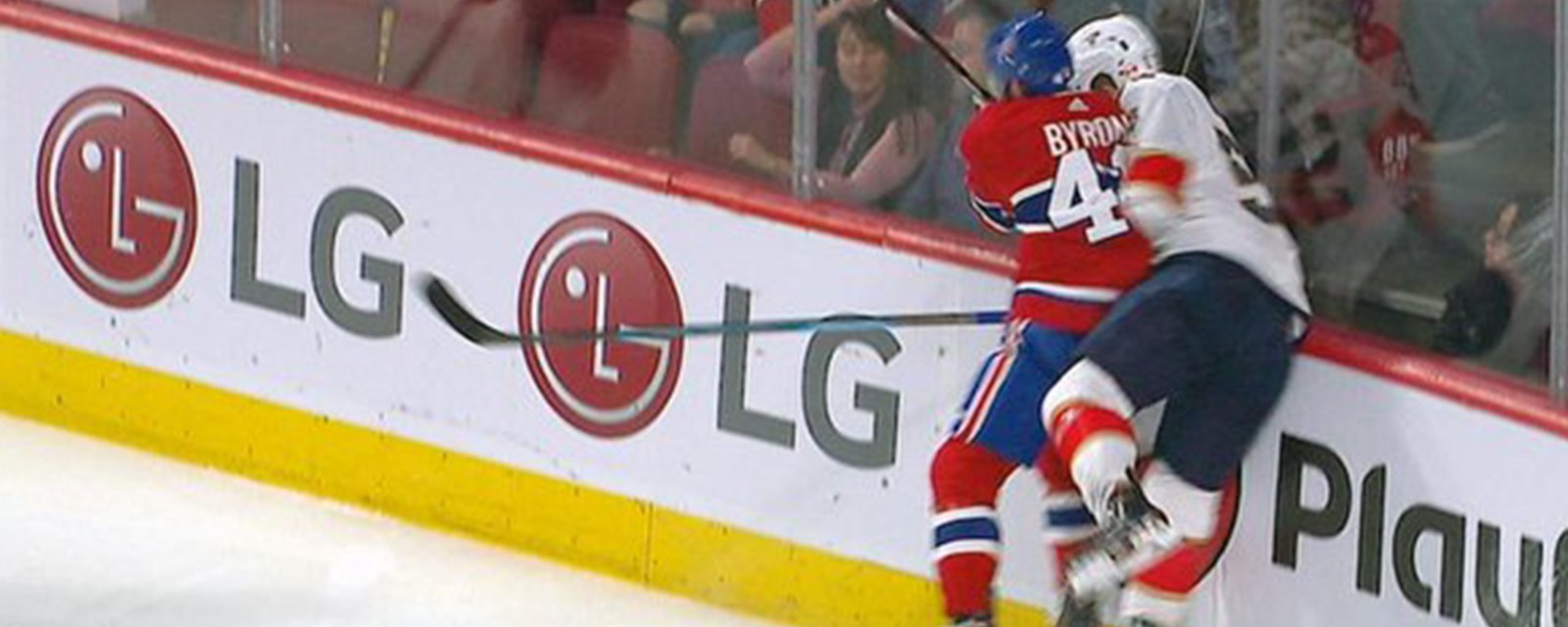 Breaking: NHL hands out suspension to Hab’s Byron