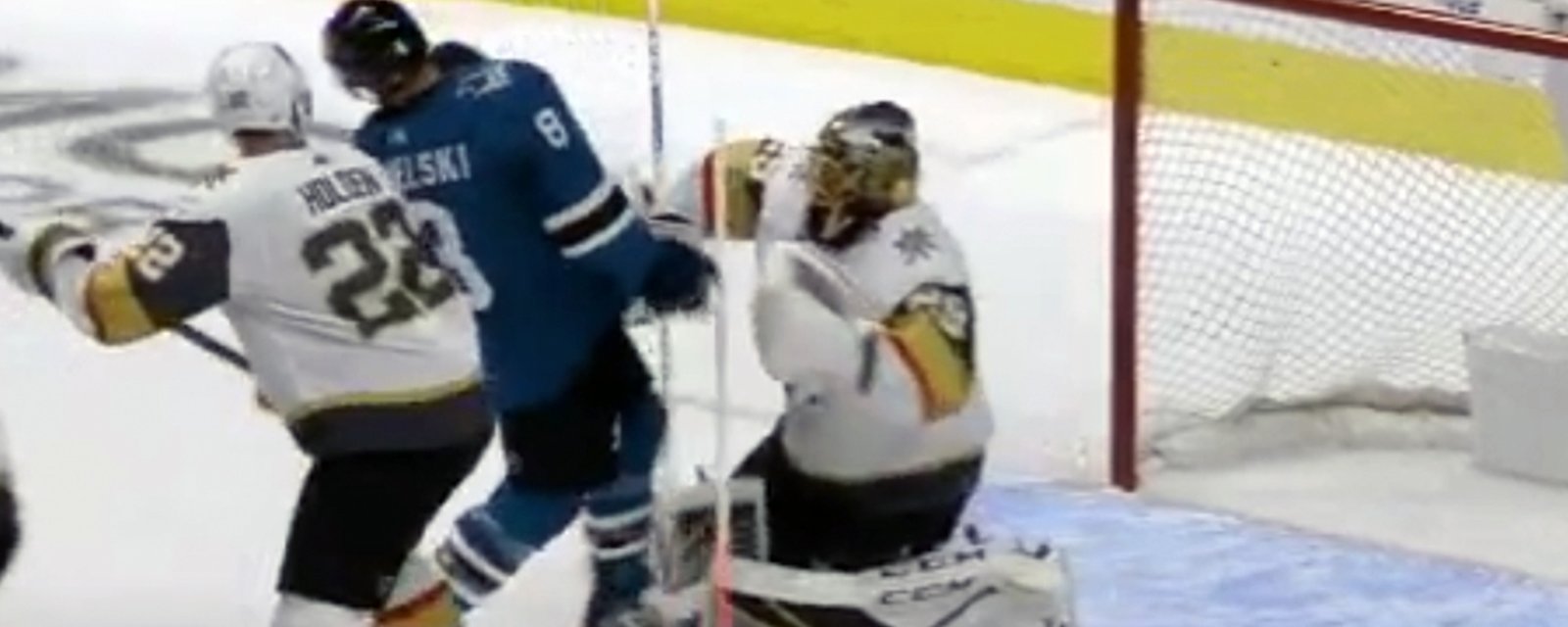 Pavelski scores series opener… with his face!
