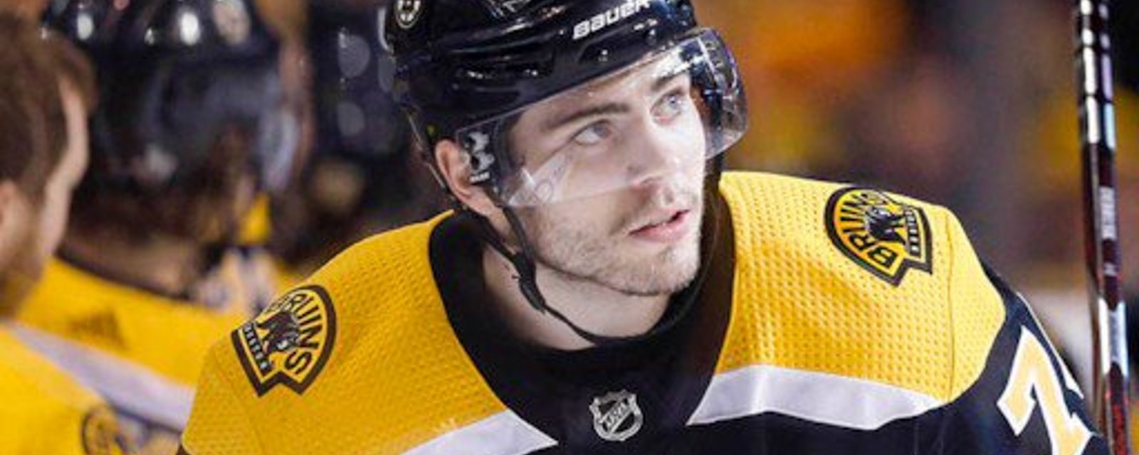 Breaking: Bruins' DeBrusk missing from practice after Kadri's brutal hit last night 