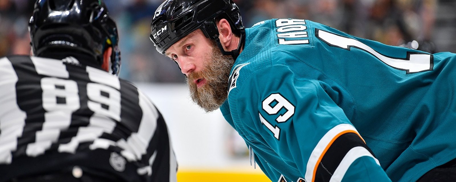 Breaking: Joe Thornton headed for a playoff suspension.