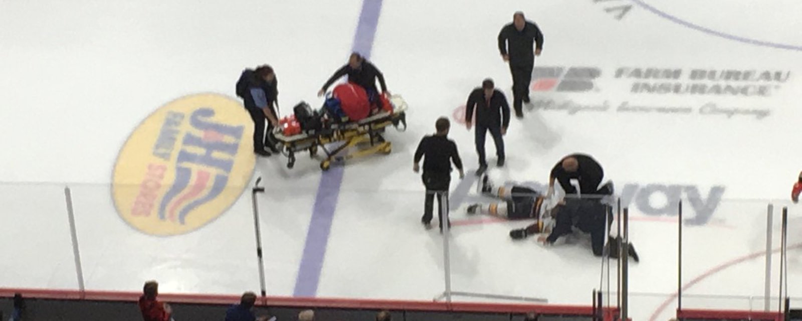Chicago young AHL forward exits motionless and out cold on stretcher after illegal hit 