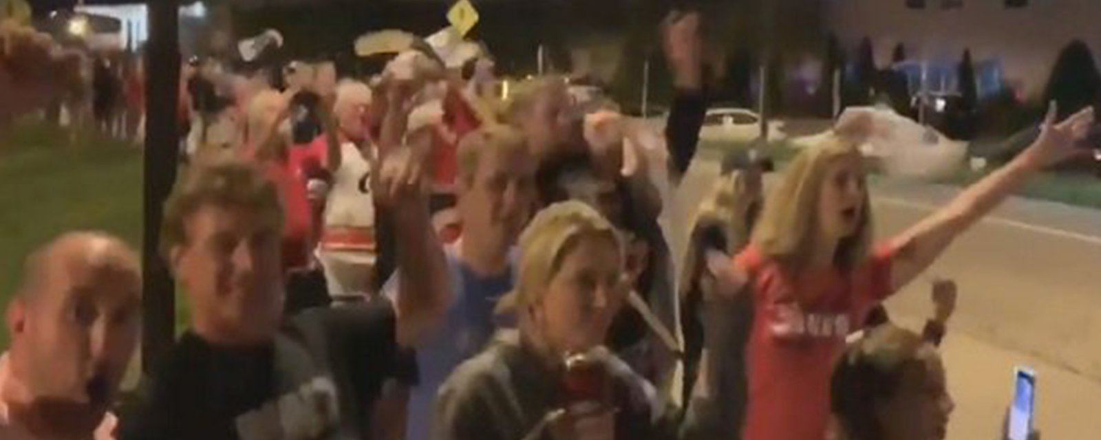 Hurricanes fans gather at airport to welcome team home after Game 2 win in New York