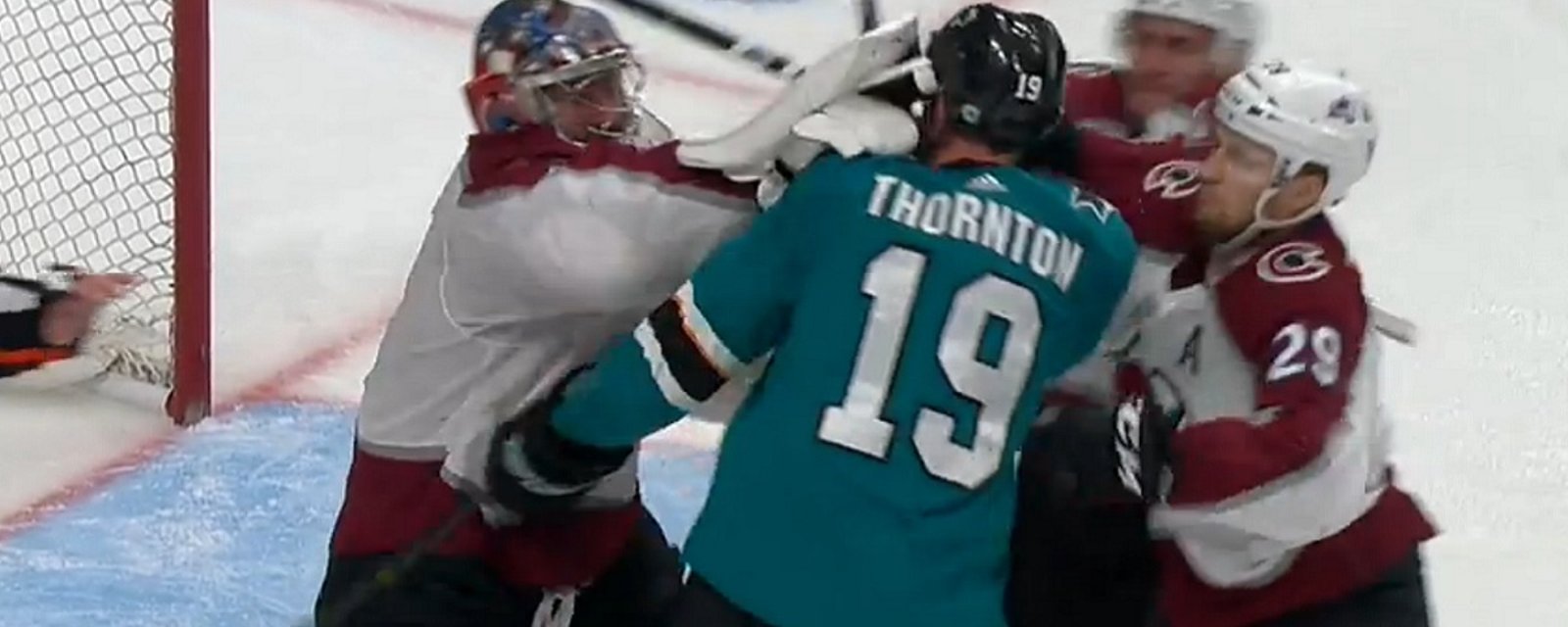 Grubauer and Thornton trade blows in Game 5!